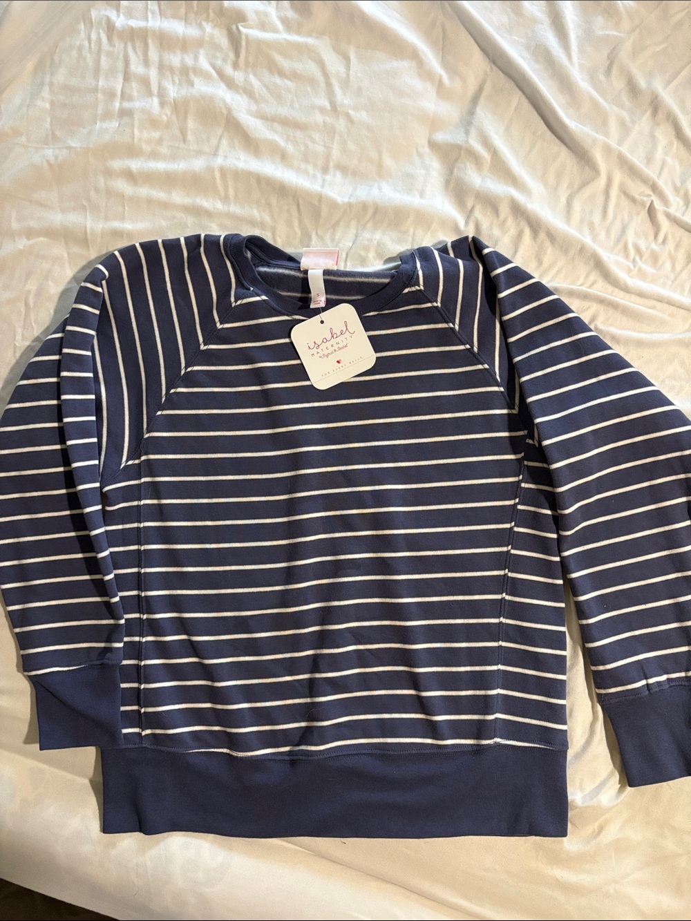 Isabel Maternity by Ingrid & Isabel Navy and White Striped Maternity Top